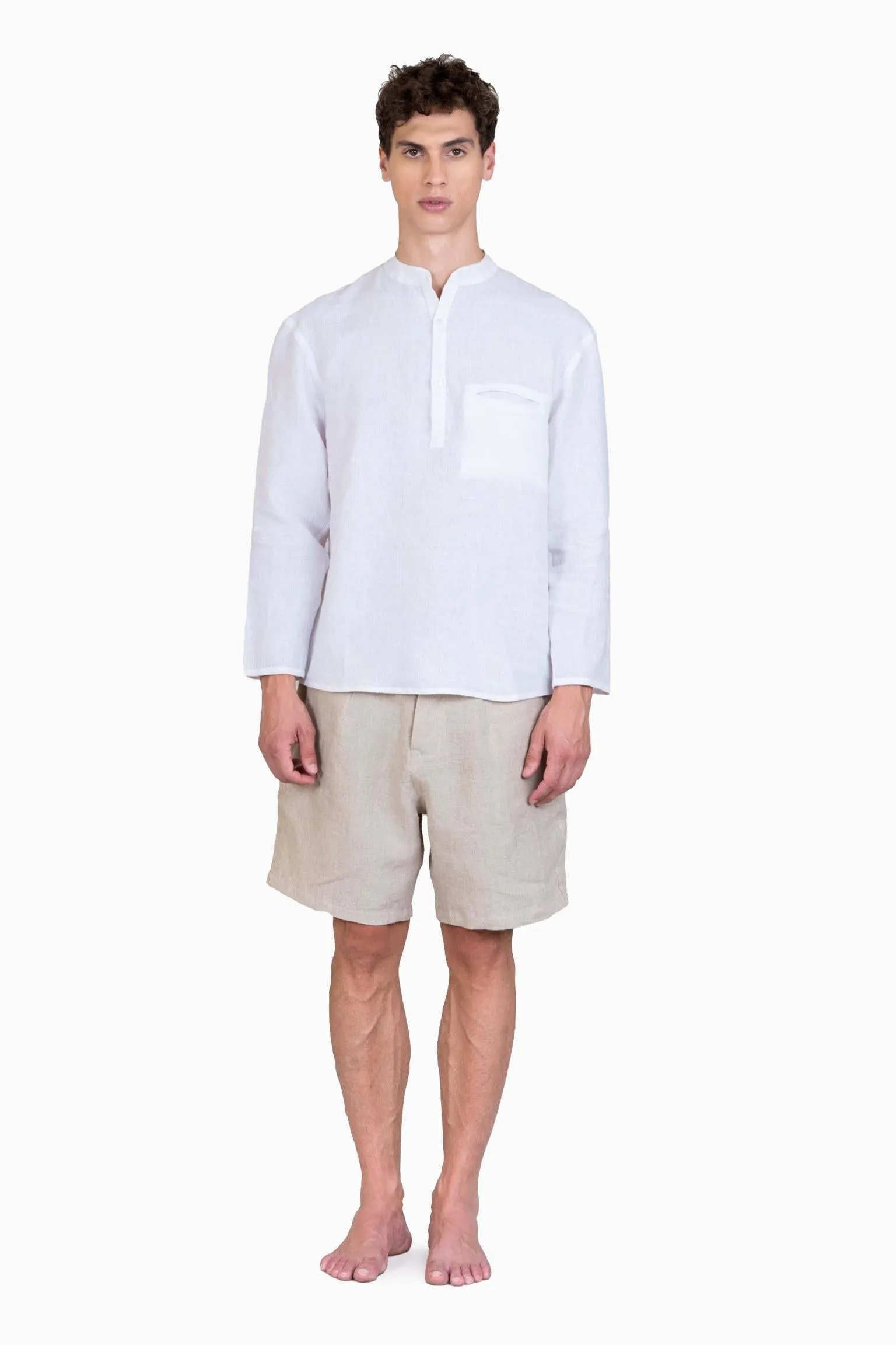 Linen Terran Shirt-Petal Pink