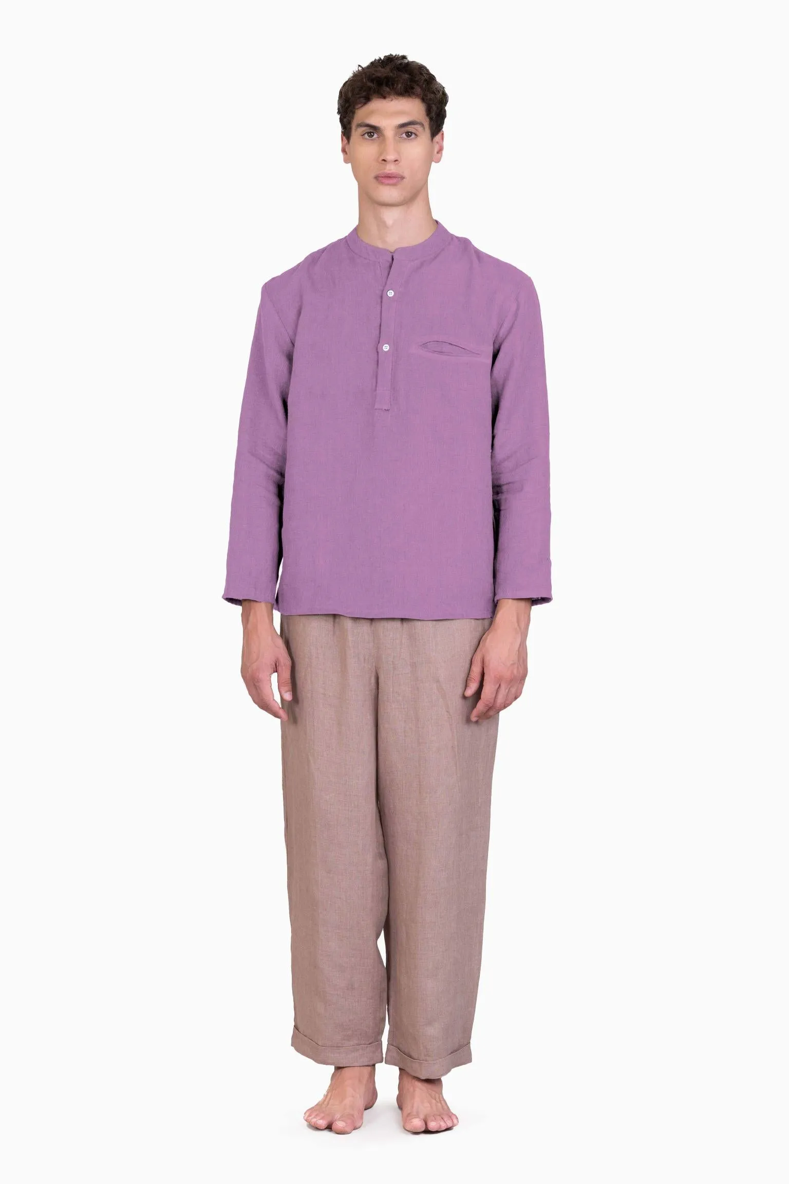 Linen Terran Shirt-Petal Pink