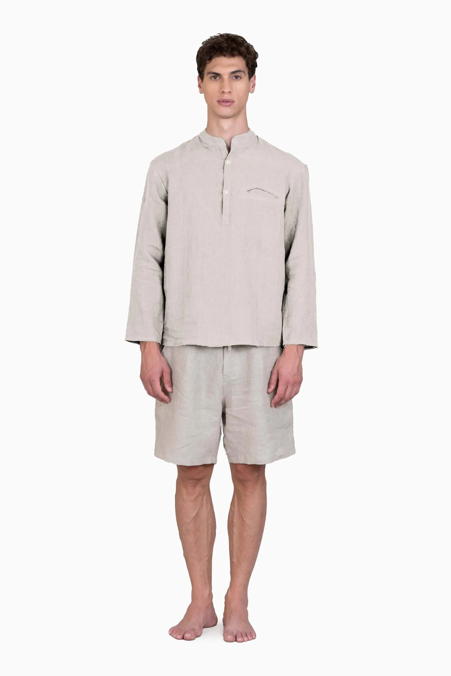 Linen Terran Shirt-Petal Pink