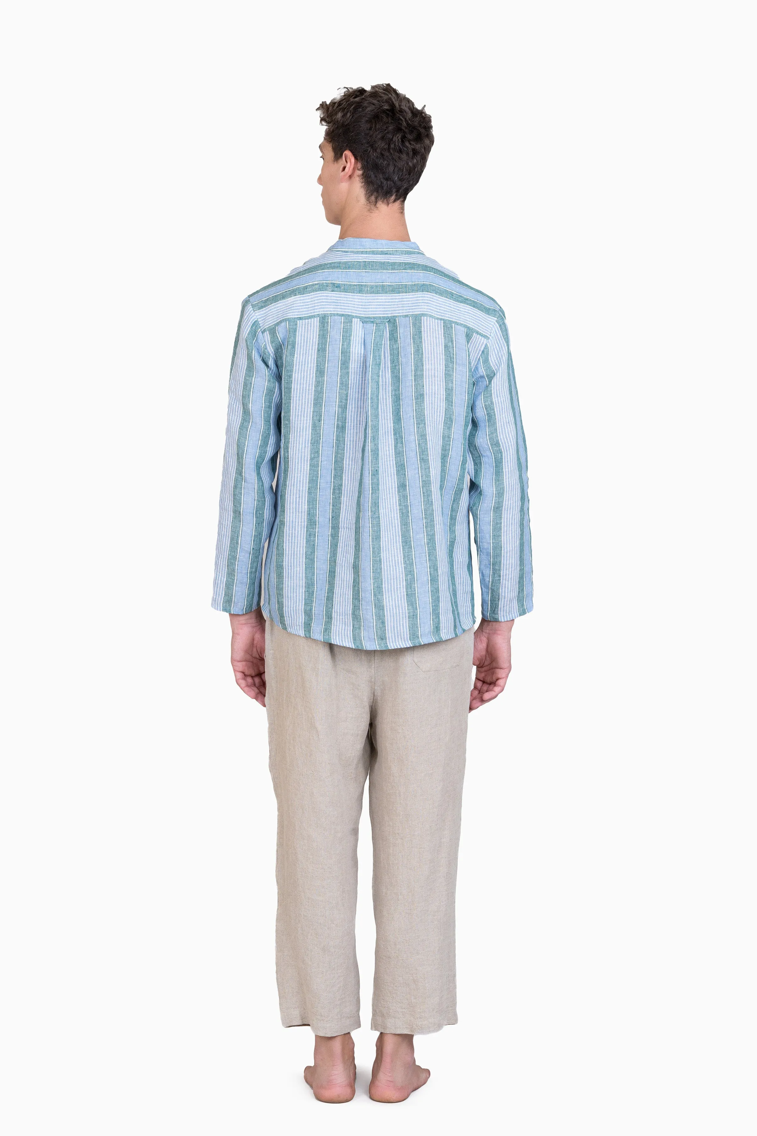 Linen Trevor Shirt-Vern Yellow
