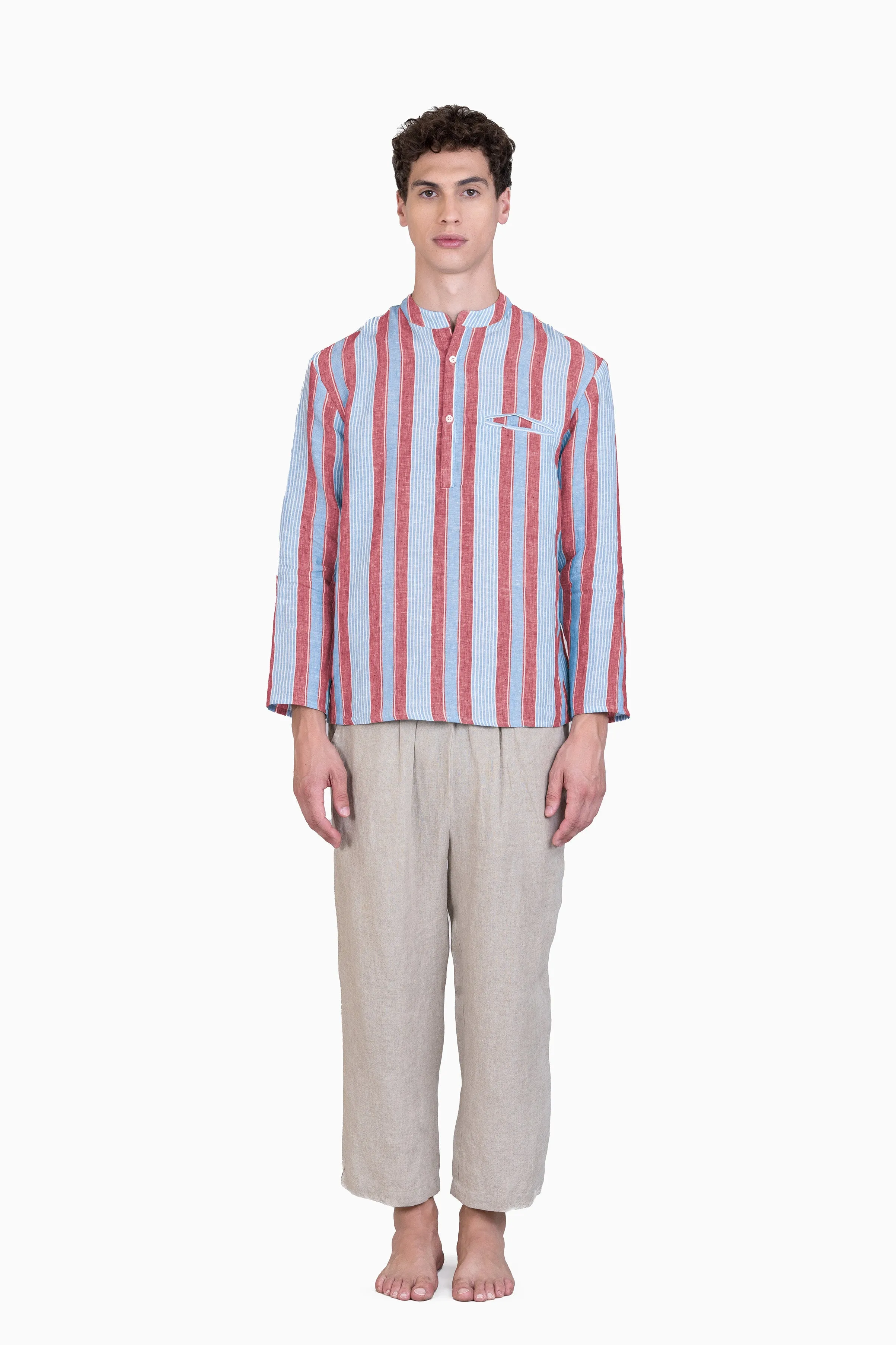 Linen Trevor Shirt-Vern Yellow