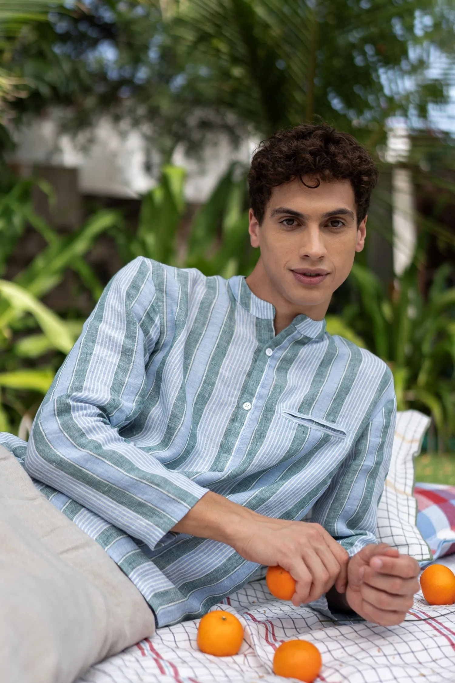 Linen Trevor Shirt-Vern Yellow
