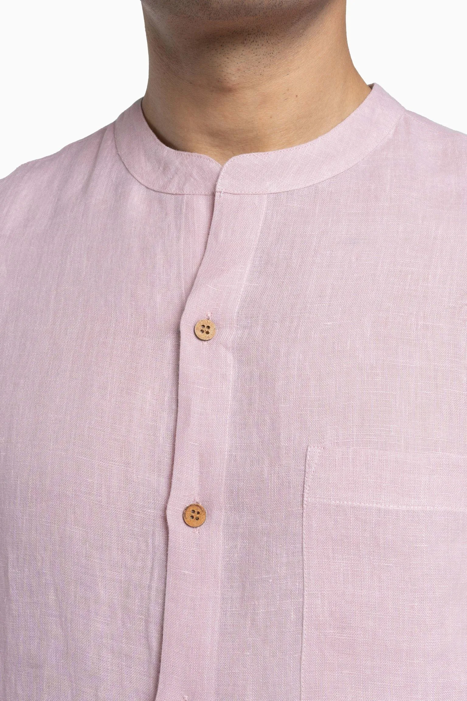 Linen Tyler Shirt-Misty Lilac