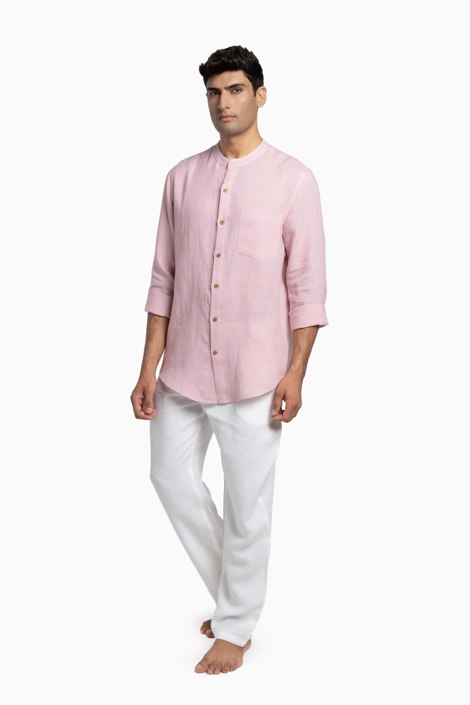 Linen Tyler Shirt-Misty Lilac