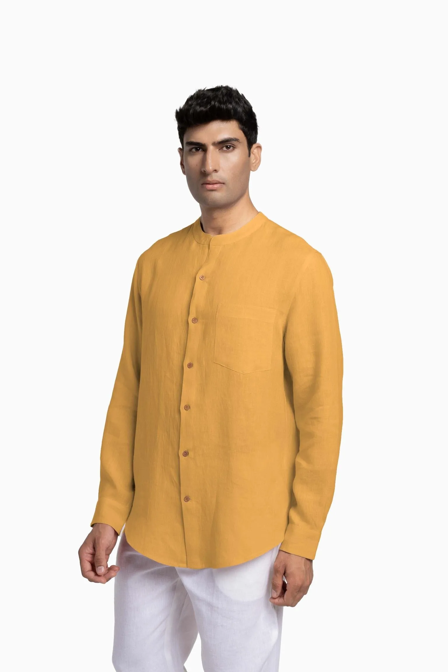 Linen Tyler Shirt-Misty Lilac