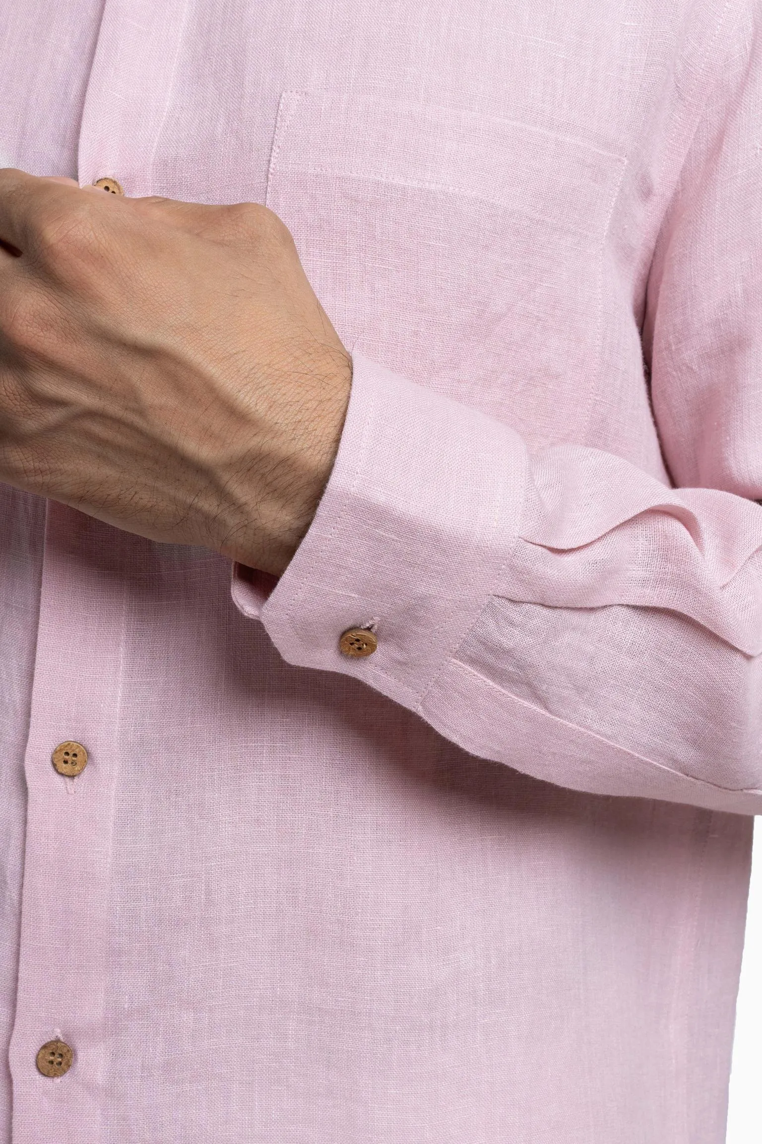Linen Tyler Shirt-Sage Green
