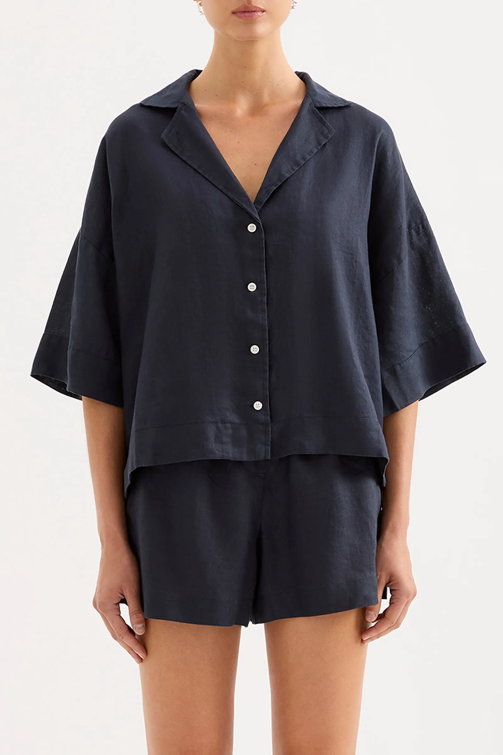 LOUNGE LINEN SHIRT
