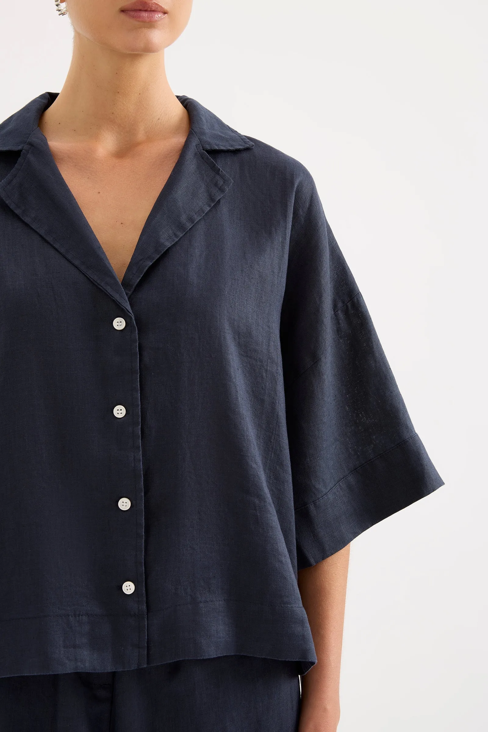 LOUNGE LINEN SHIRT