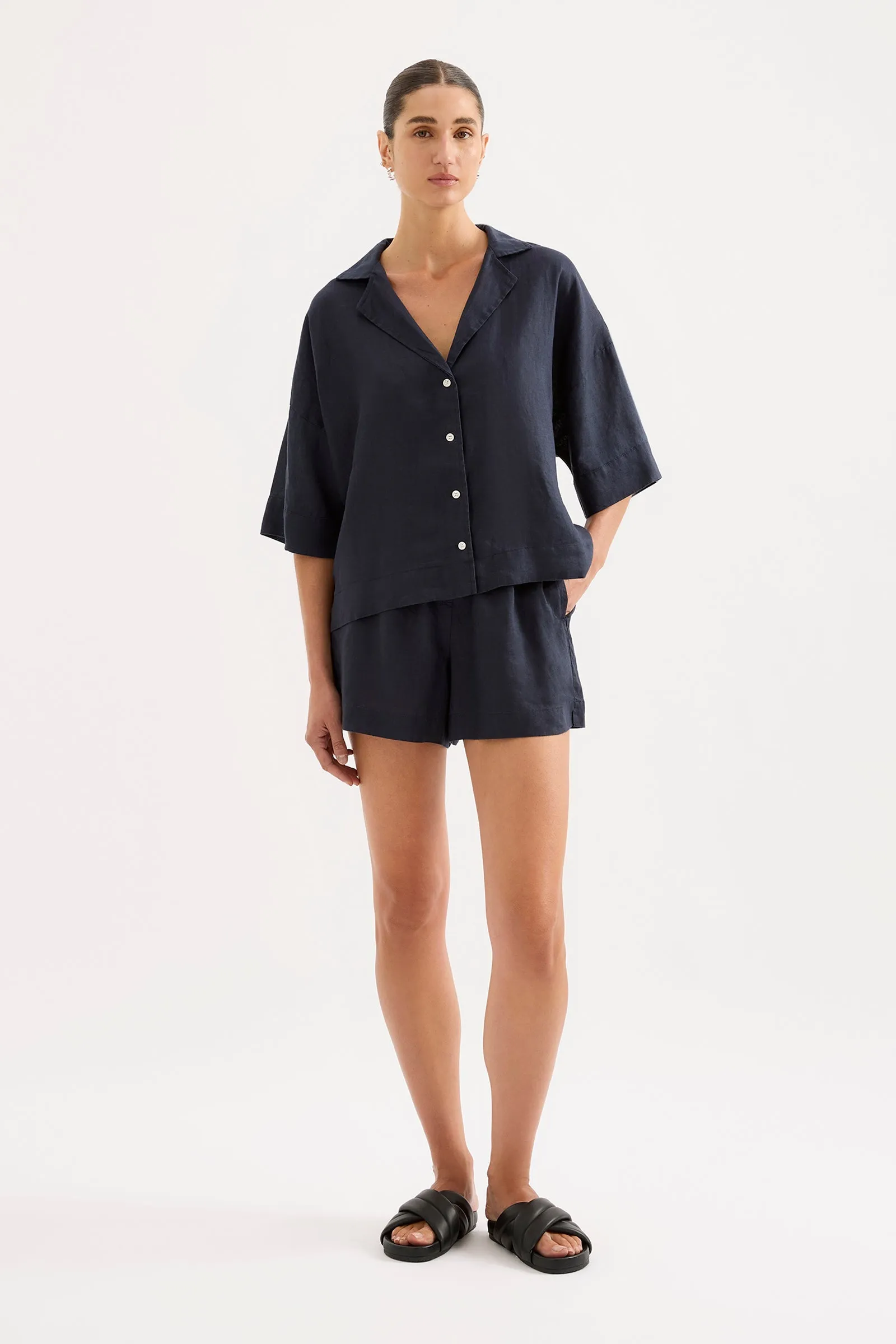 LOUNGE LINEN SHIRT