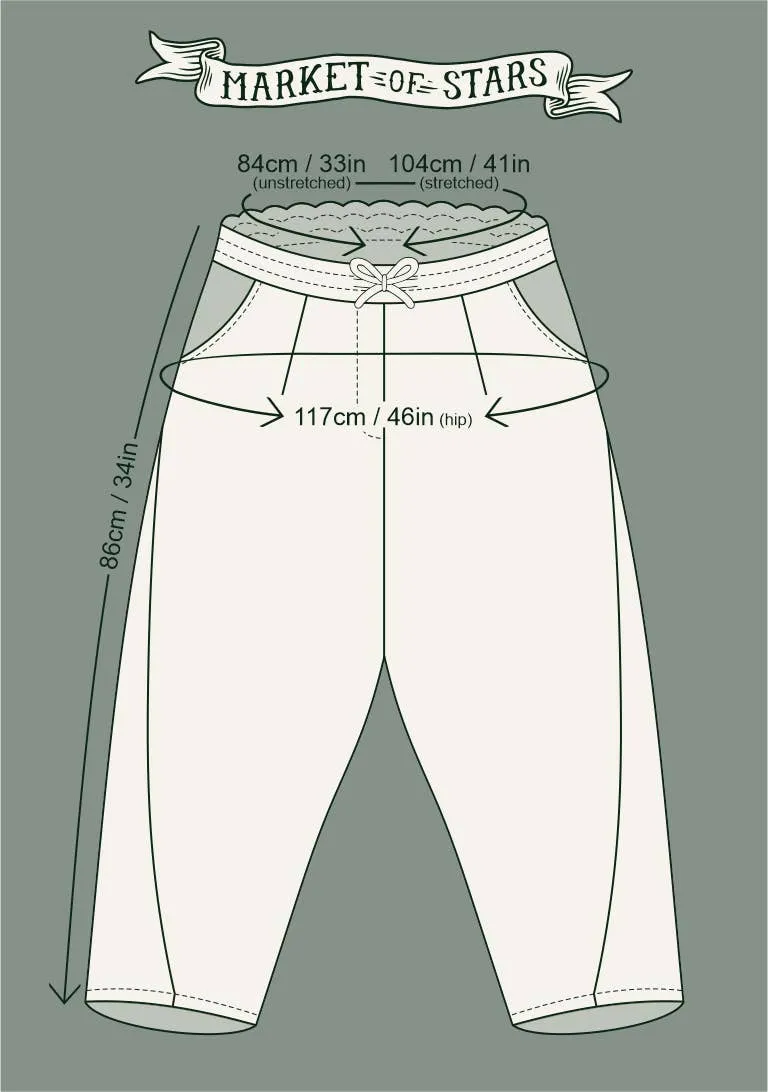 Love Language Boho Linen Floral Cropped Artist Pants