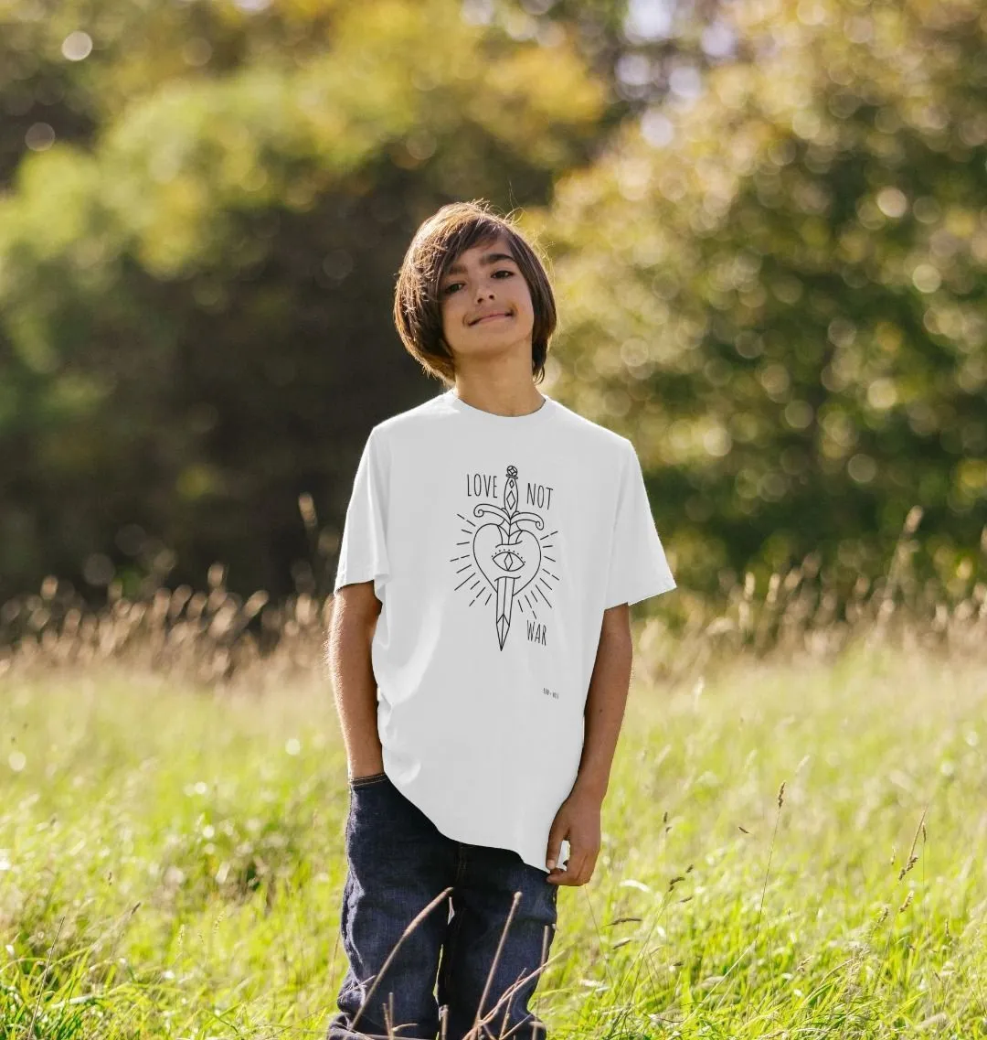 Love Not War Kids Short Sleeve Tee