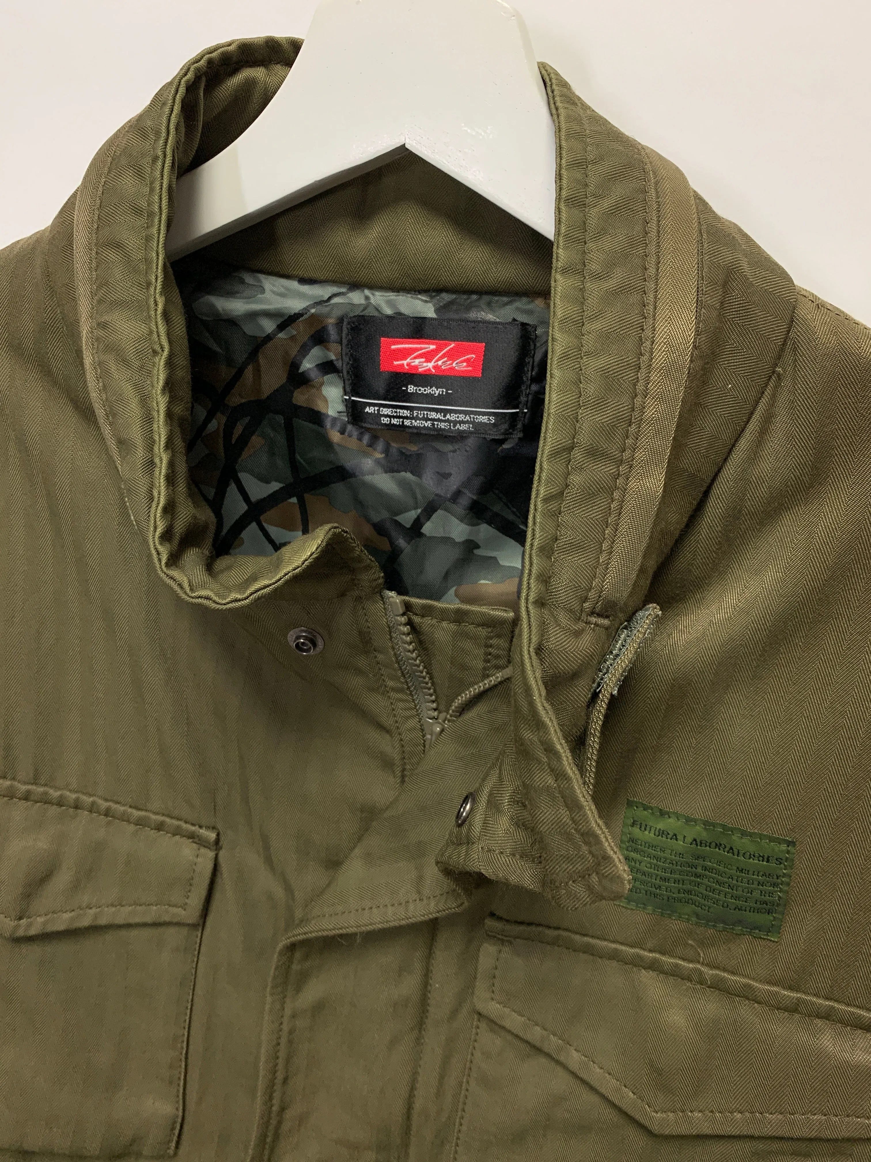 [M] Futura Laboratories Herringbone Camo-Lined M-65 Jacket