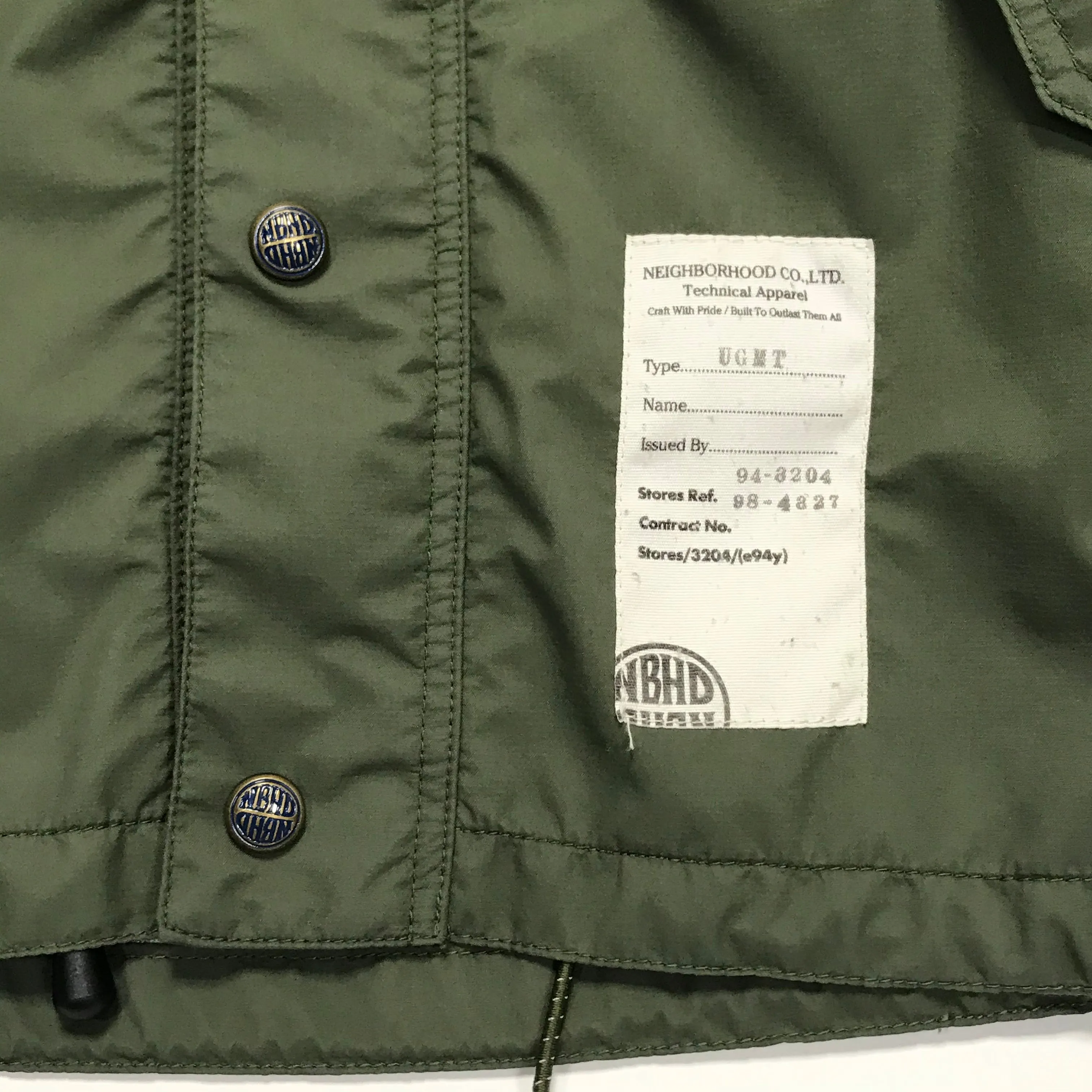 [M] Neighborhood 11SS Rain Shelter N-Jacket Olive
