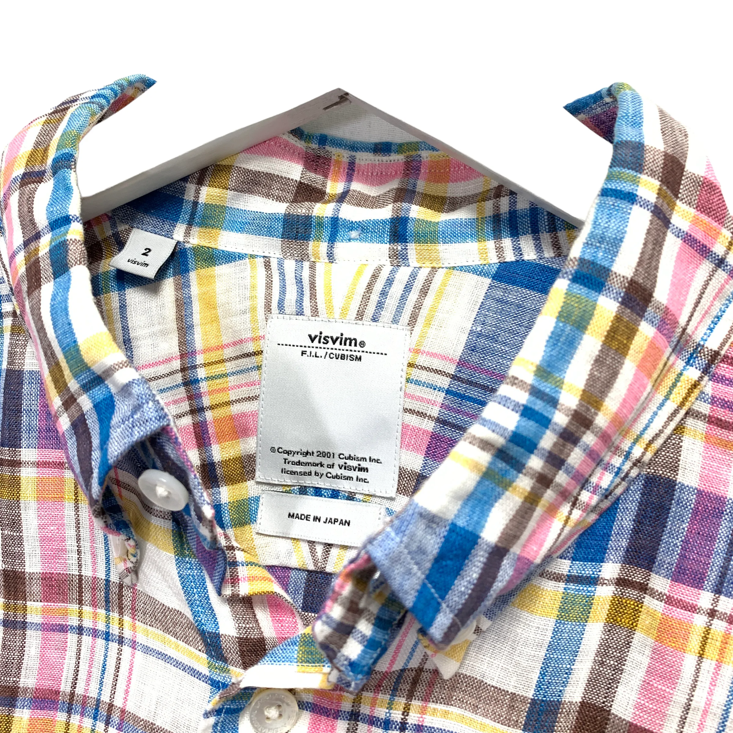 [M] Visvim 12SS Linen Madras V V B.D. L/S Shirt