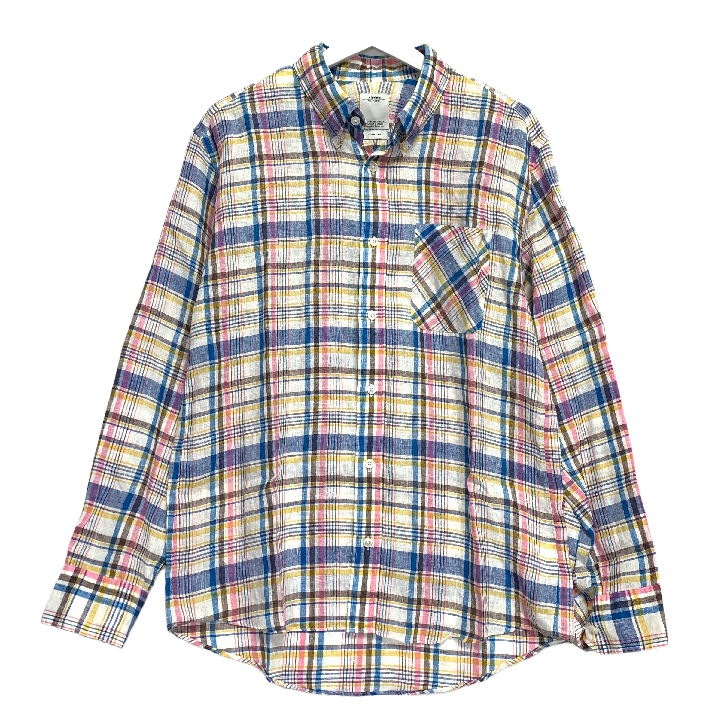 [M] Visvim 12SS Linen Madras V V B.D. L/S Shirt