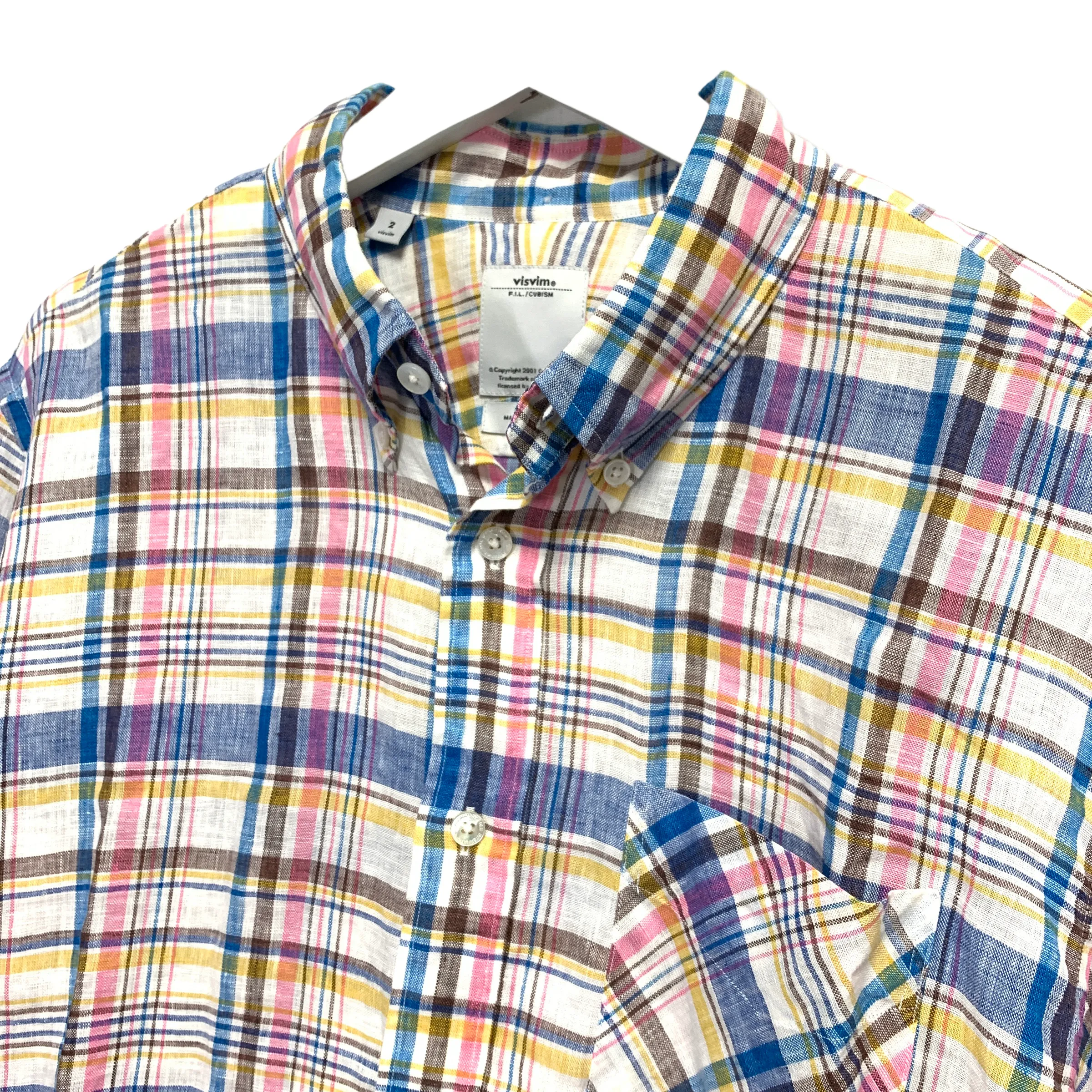 [M] Visvim 12SS Linen Madras V V B.D. L/S Shirt