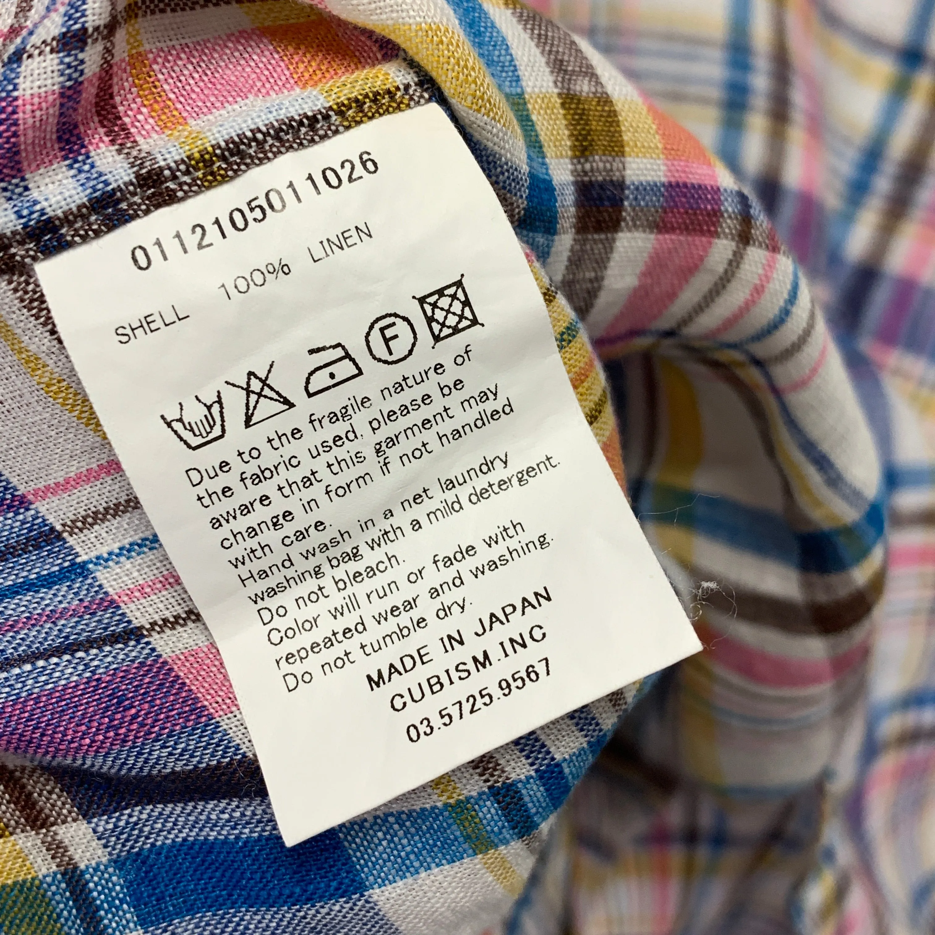 [M] Visvim 12SS Linen Madras V V B.D. L/S Shirt