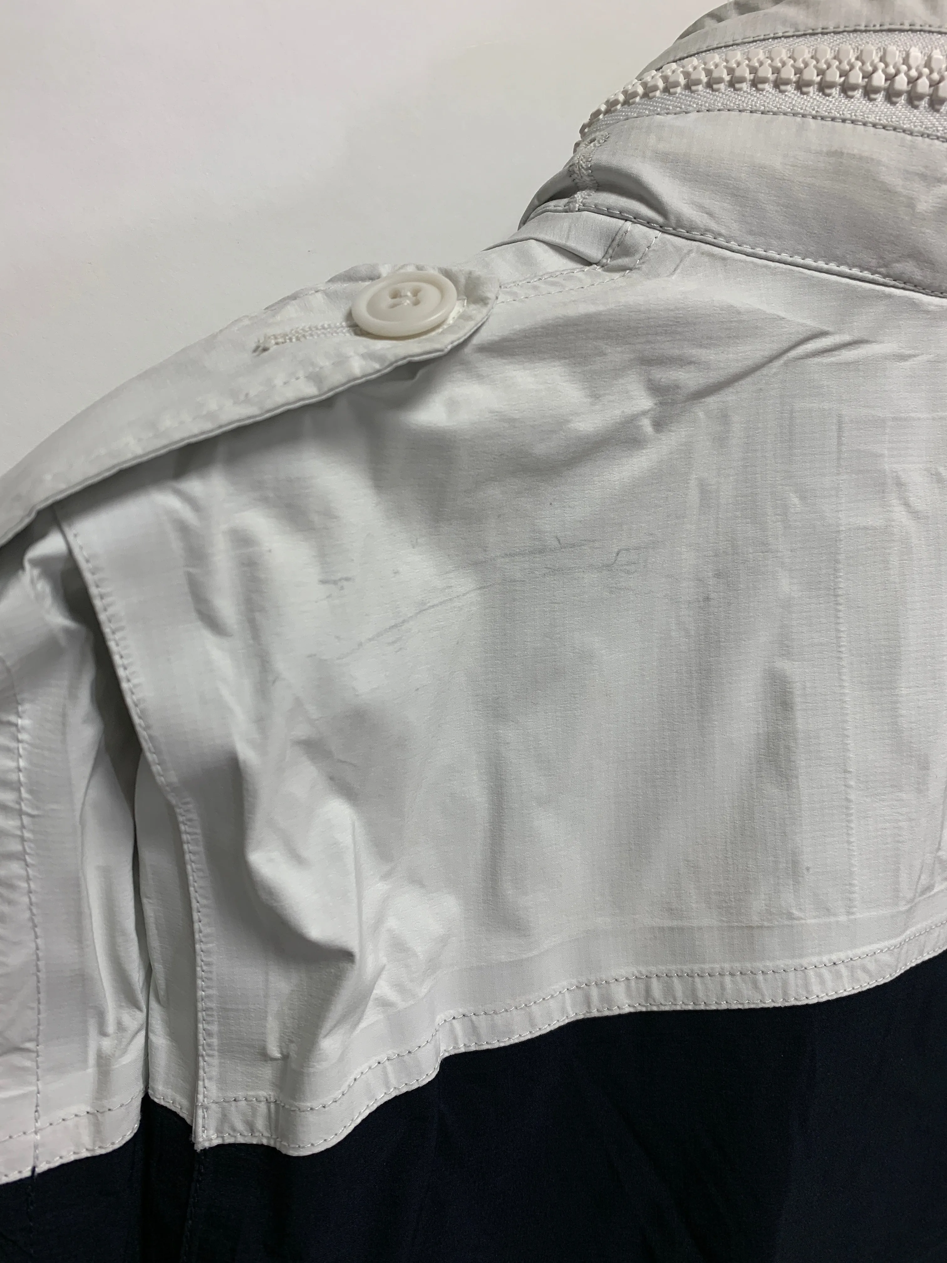 [M] Visvim Ripstop 2.5L Paclite Gore Tex Dado Bickle M-65 Jacket White/Navy