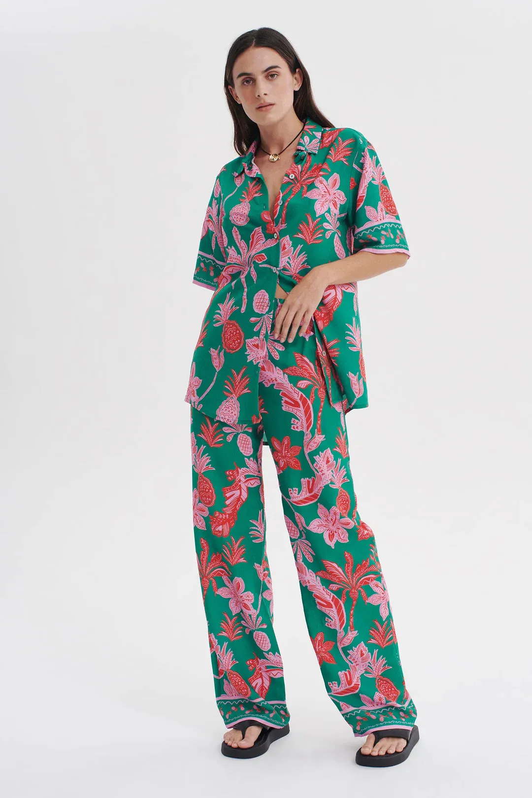 Mai Tai Shirt Pineapple Print