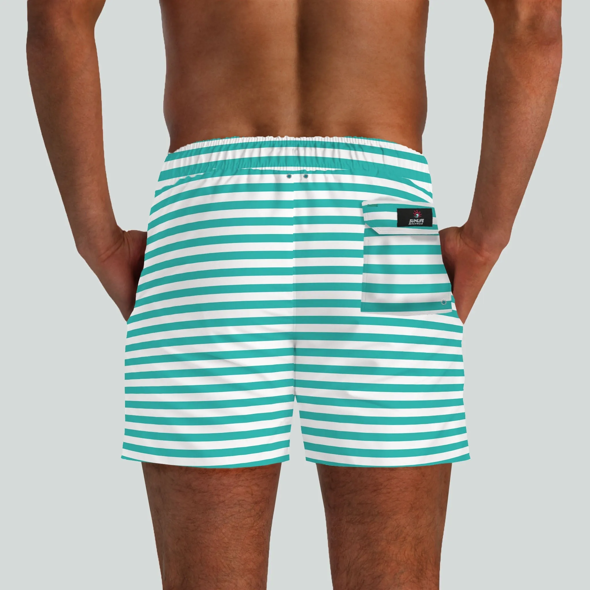 Malibu Teal & White Boardshorts