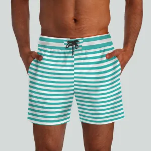 Malibu Teal & White Boardshorts