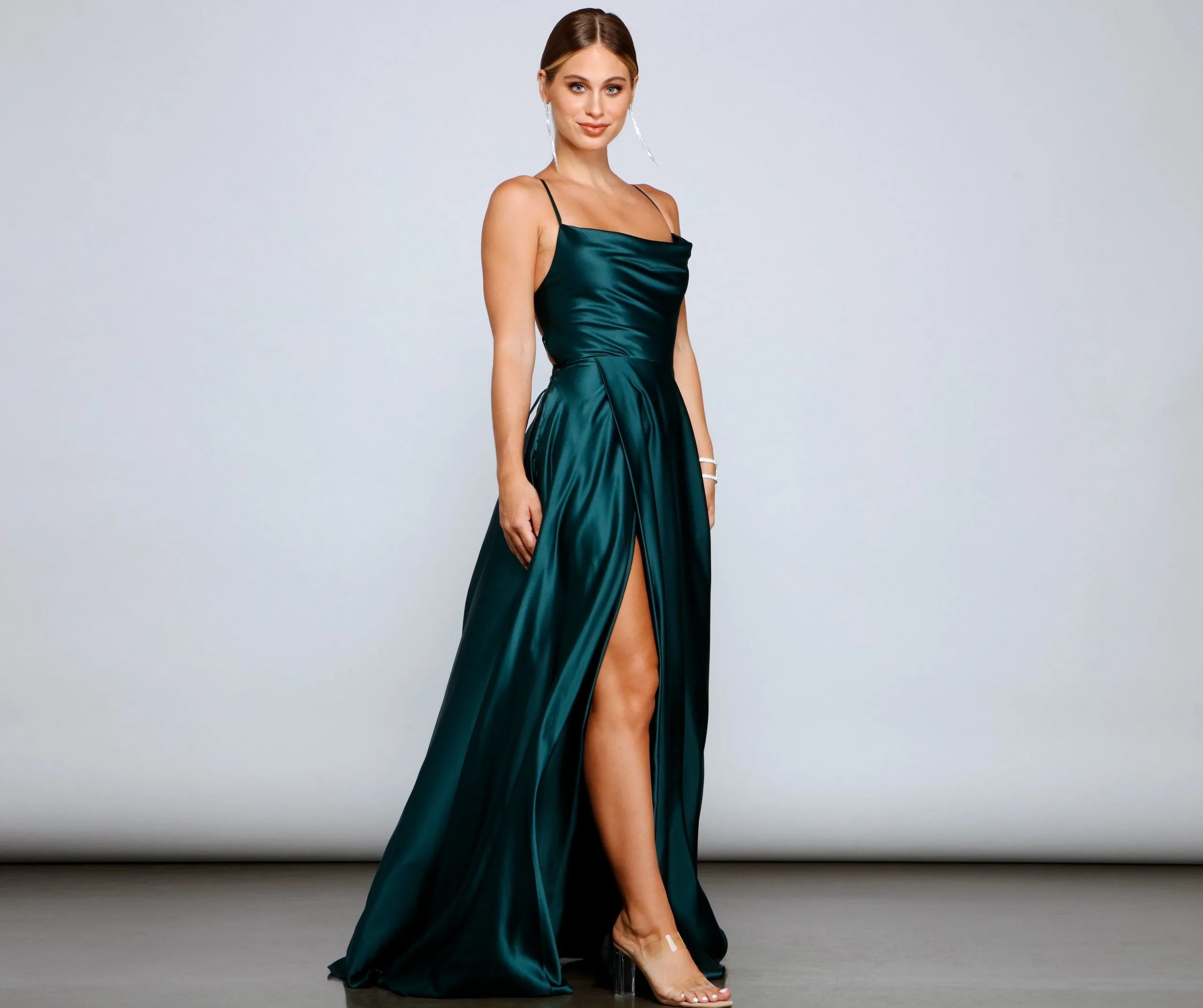 Marixa Formal Stylish Lace-Up A-Line Dress
