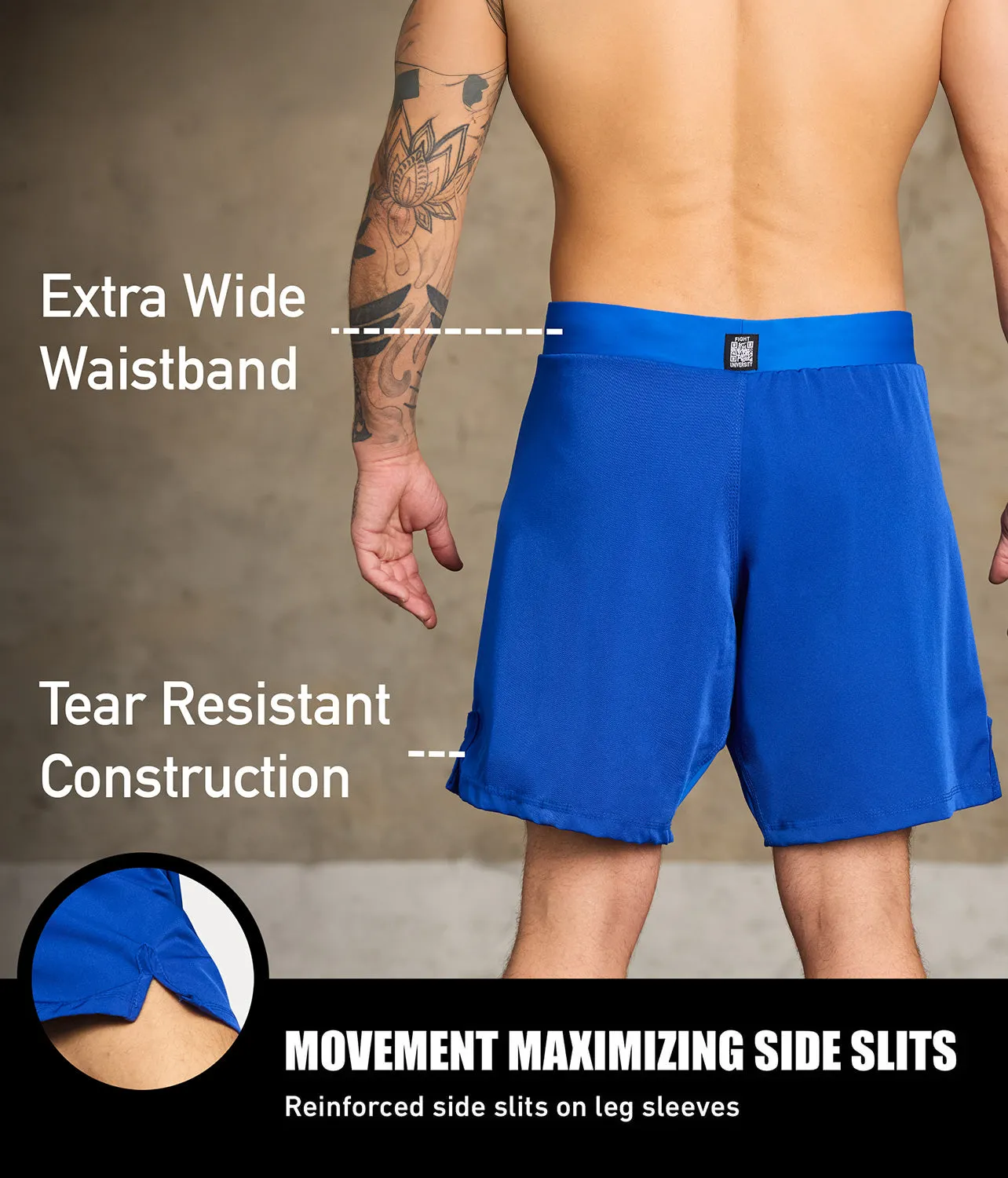 Men's Black Jack Blue Wrestling Shorts