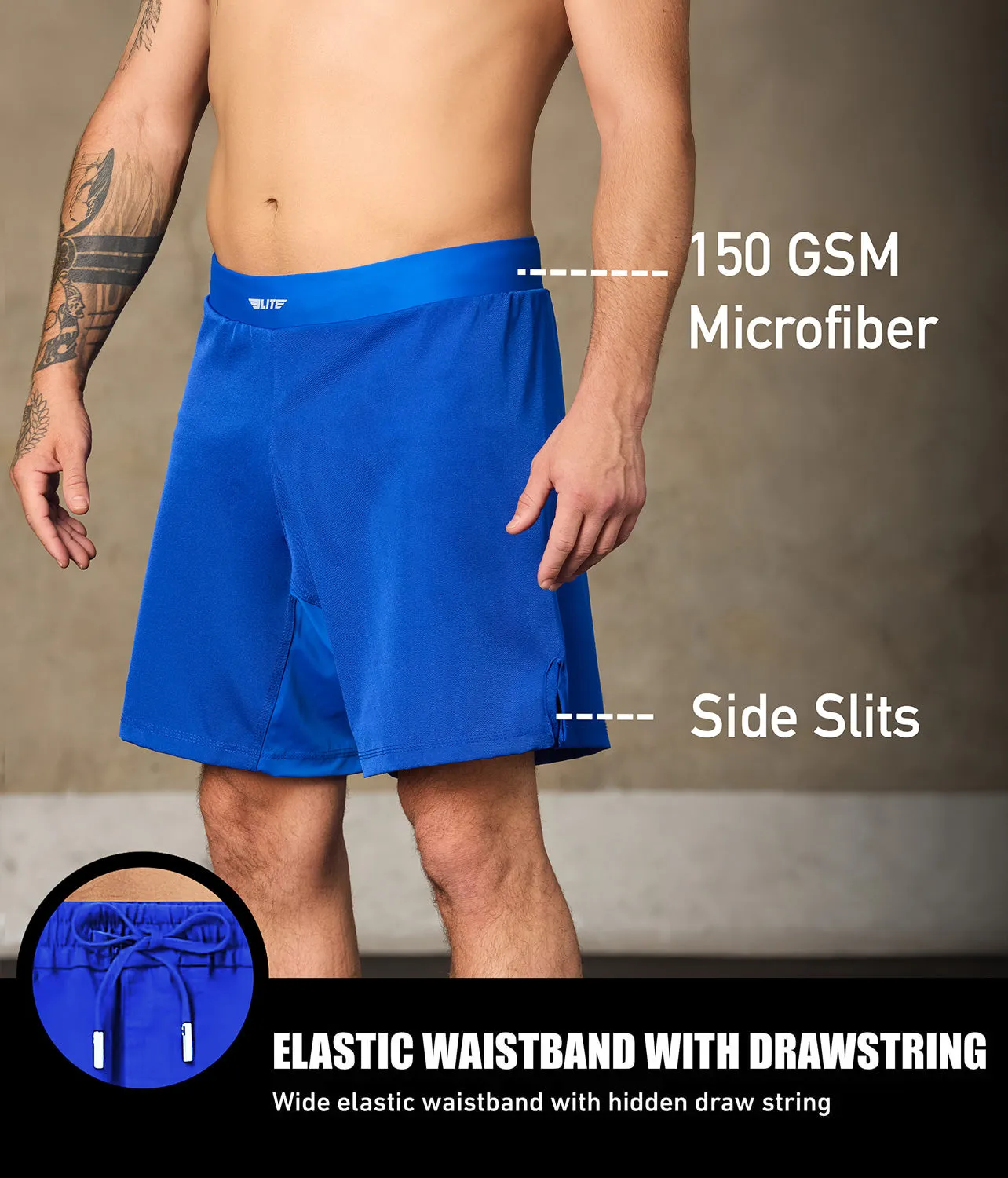 Men's Black Jack Blue Wrestling Shorts