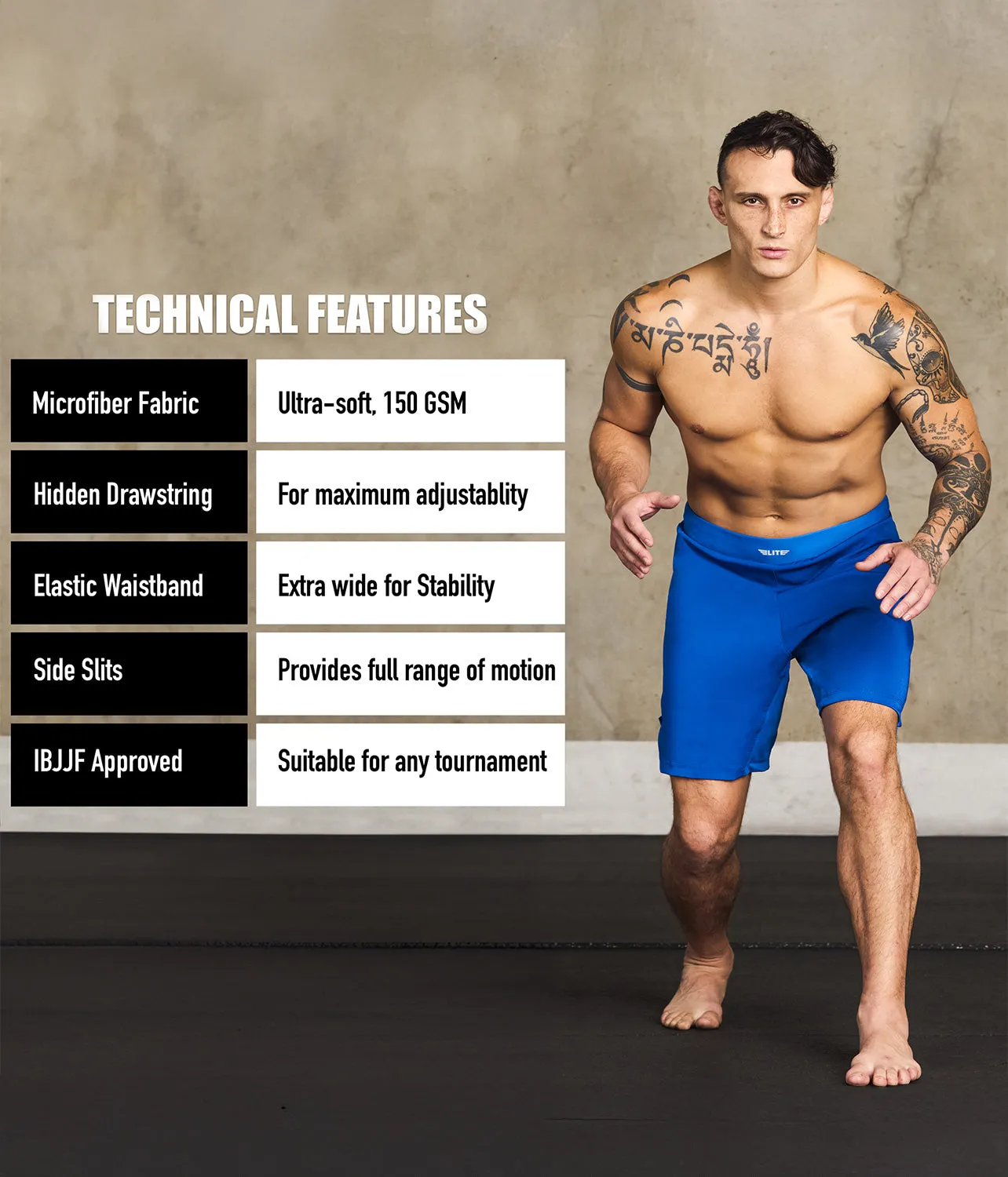 Men's Black Jack Blue Wrestling Shorts