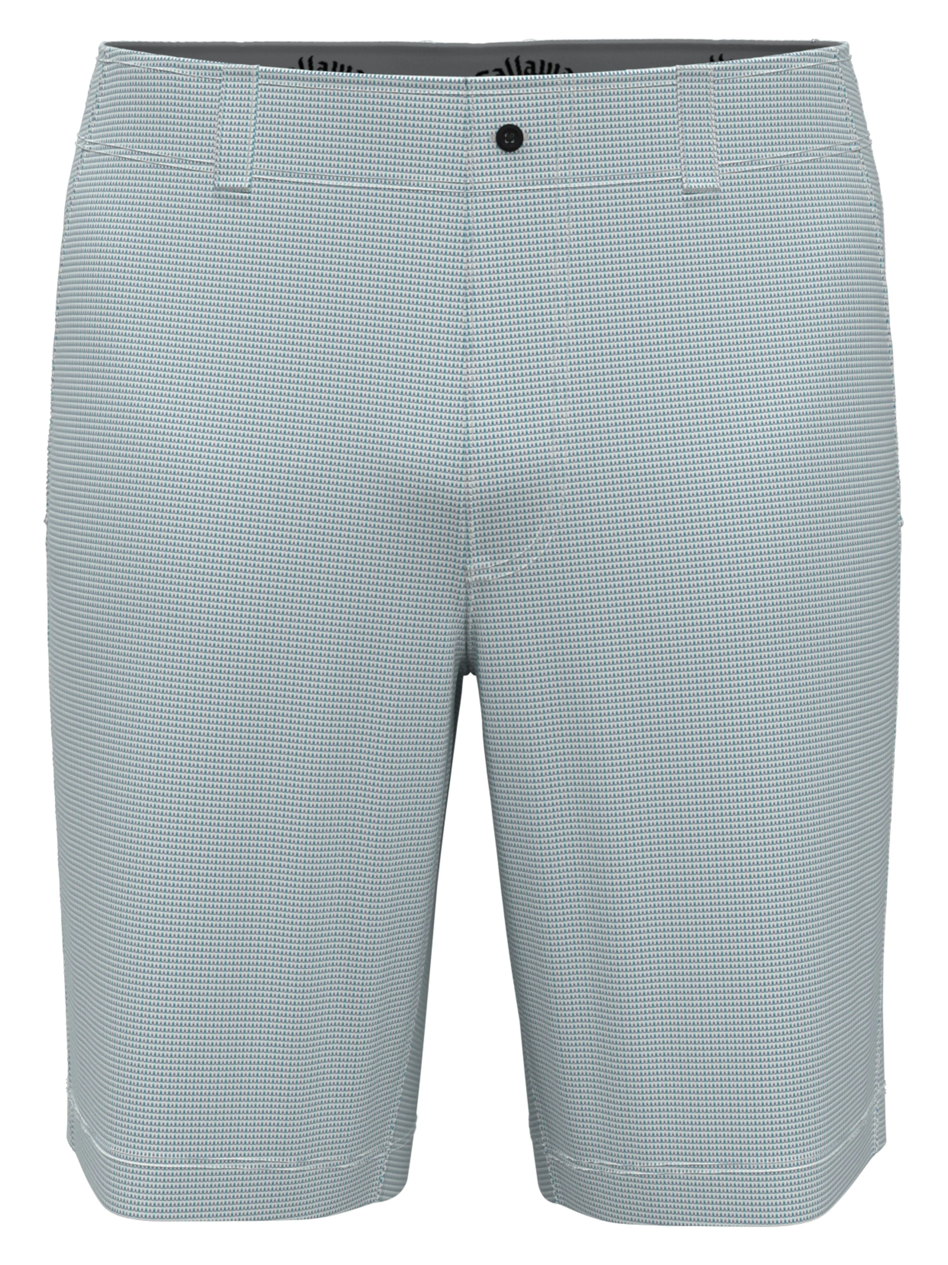 Mens Flat Front Mini Texture Print Golf Short