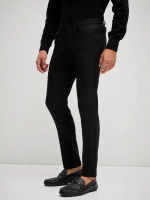 Men's Imported Textured Velen Cool Black Pant