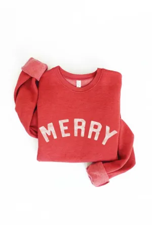 MERRY Crewneck Fleece Relaxed Fit Sweatshirt