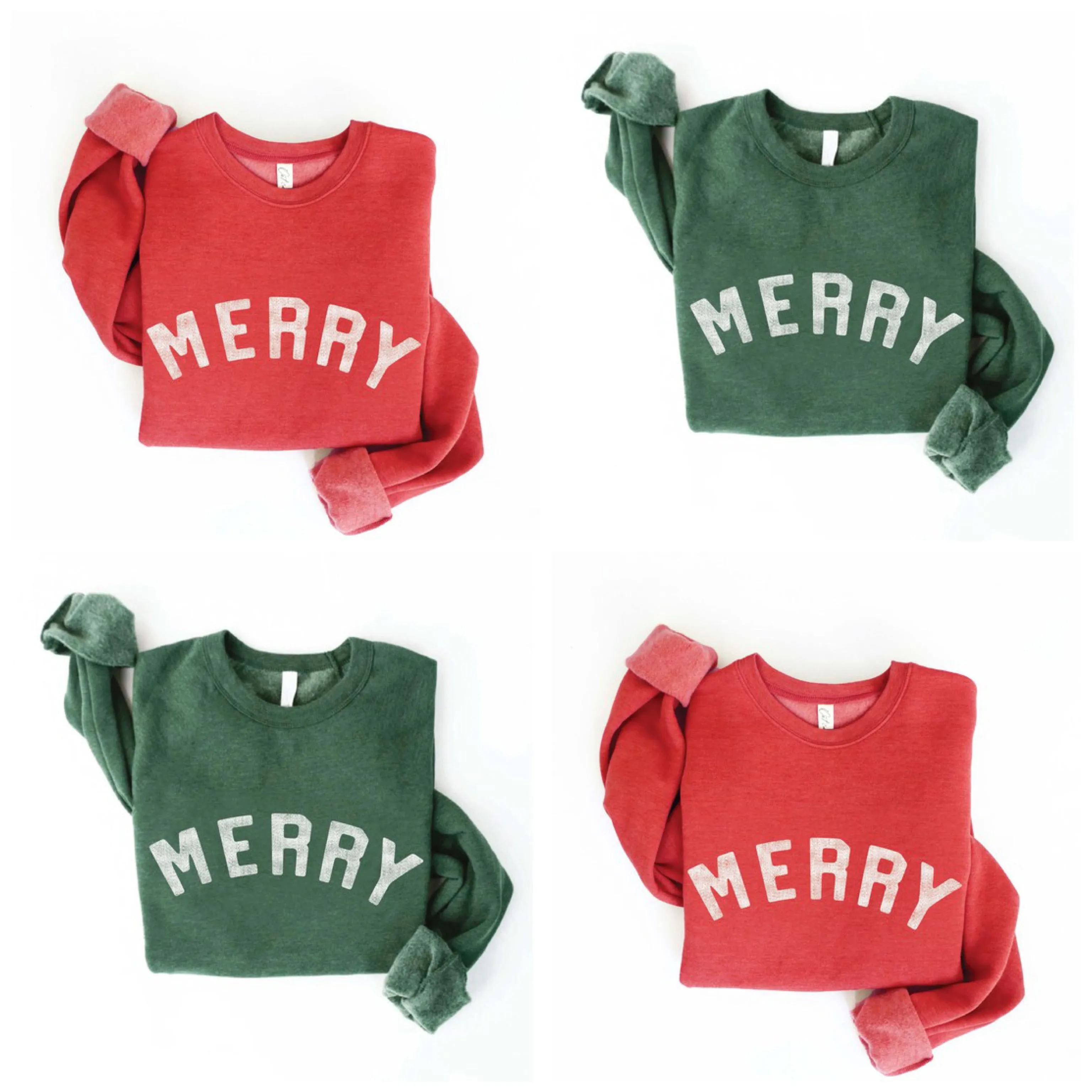 MERRY Crewneck Fleece Relaxed Fit Sweatshirt