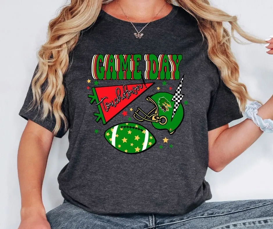 Mid-Buchanan Game Day Icons Dark Grey Tee