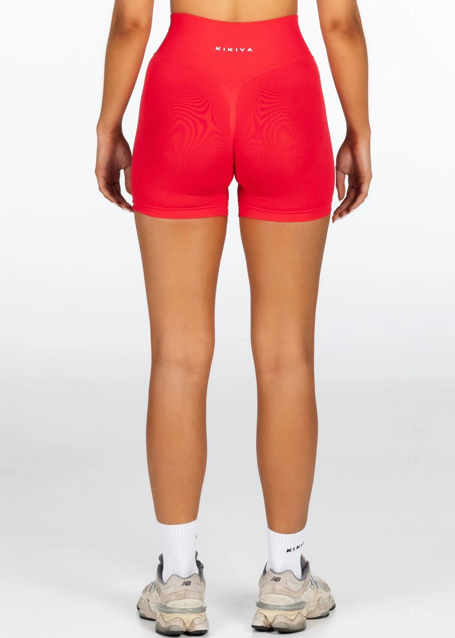 Mini Signature Scrunch Shorts -Red