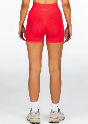 Mini Signature Scrunch Shorts -Red