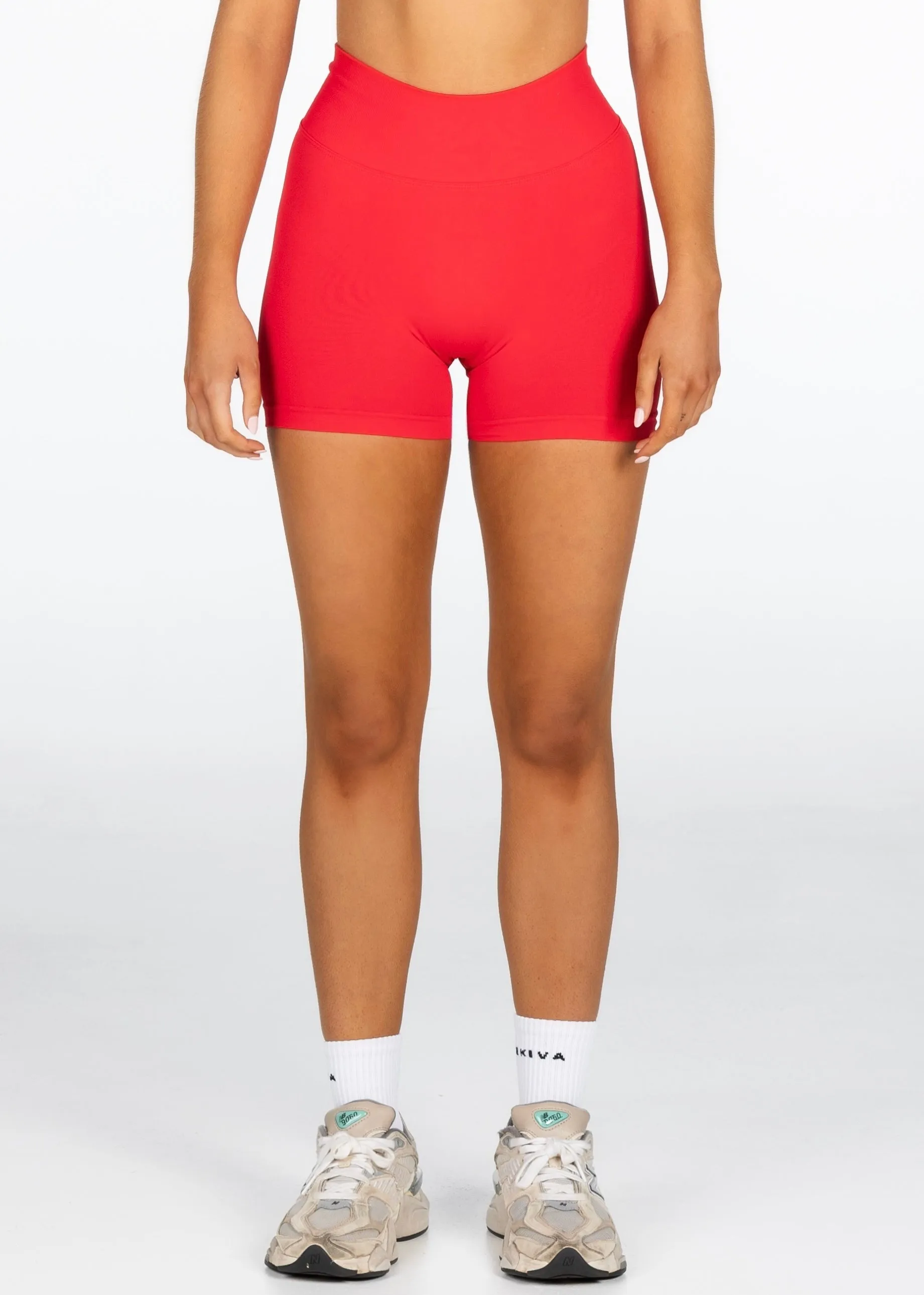 Mini Signature Scrunch Shorts -Red