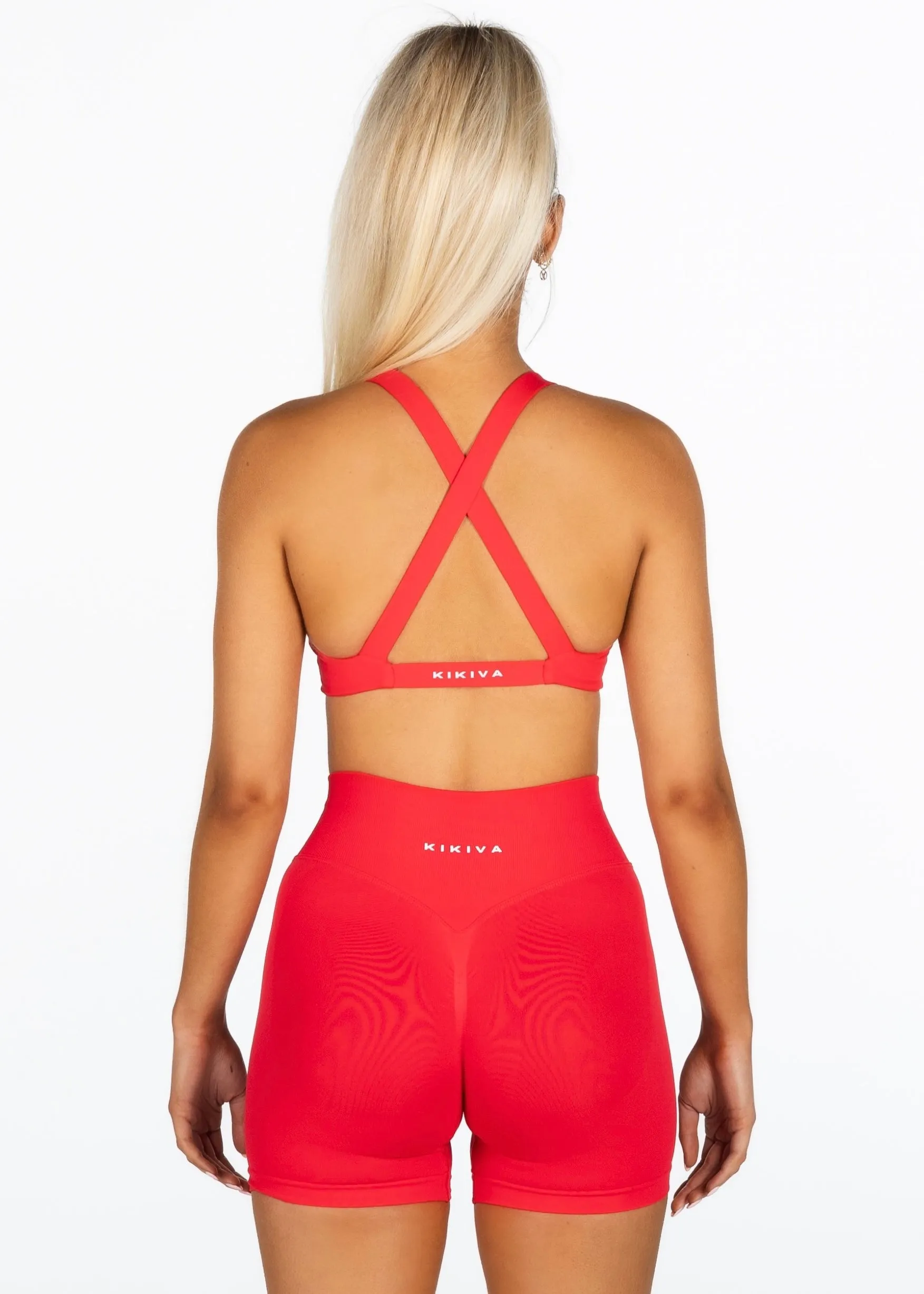 Mini Signature Scrunch Shorts -Red
