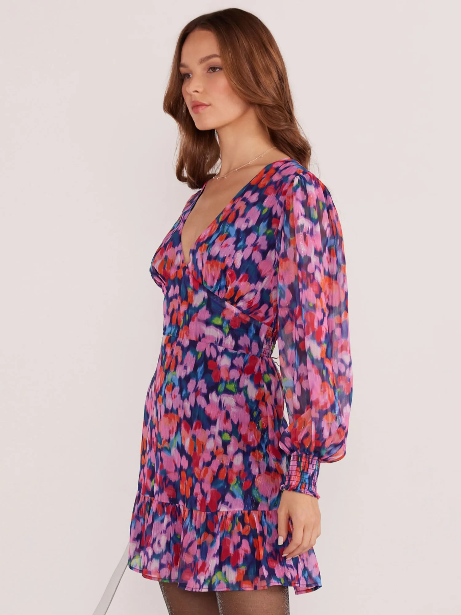 Mink Pink- Animal Print Calista Chiffon Mini Dress