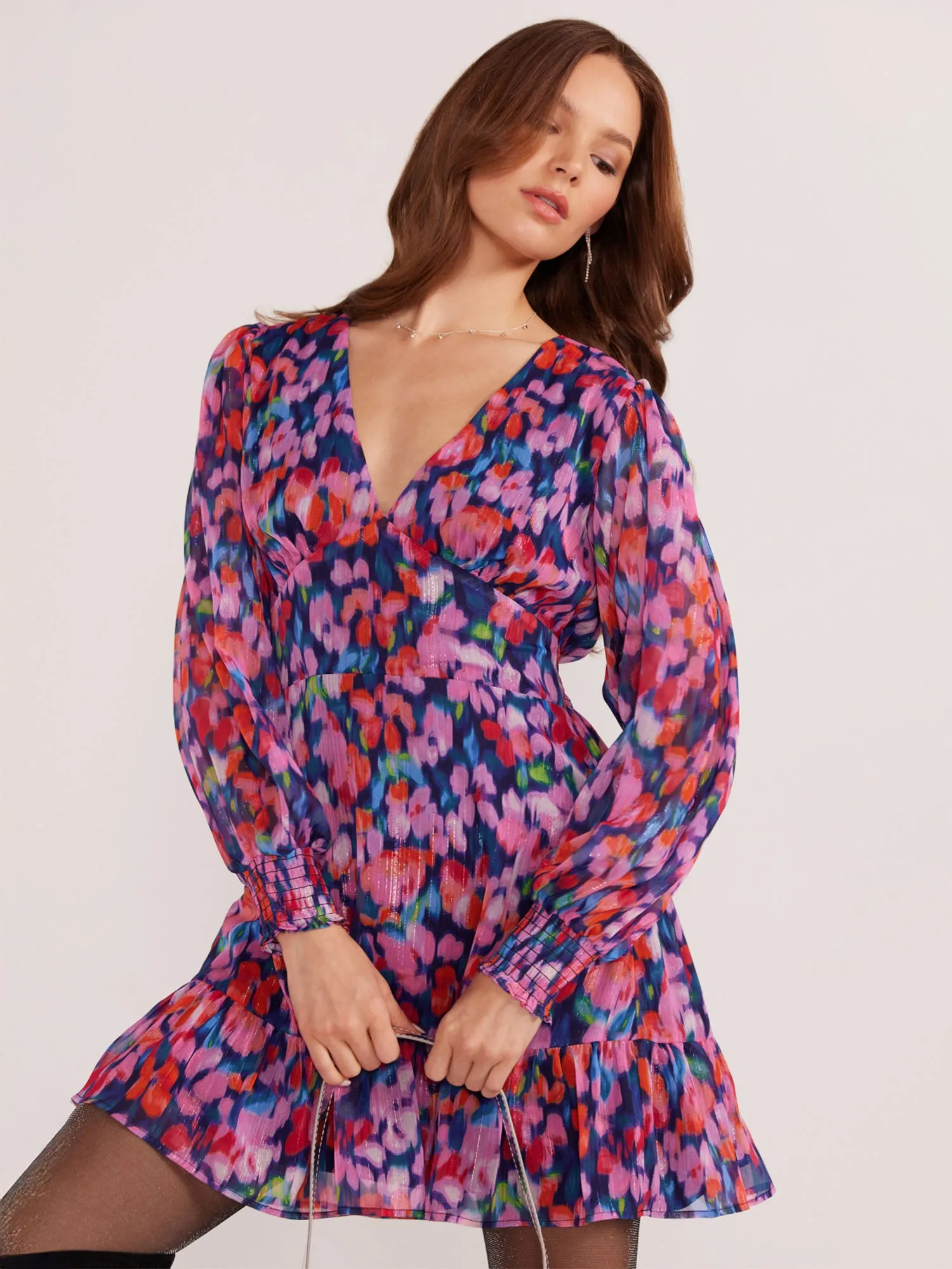 Mink Pink- Animal Print Calista Chiffon Mini Dress