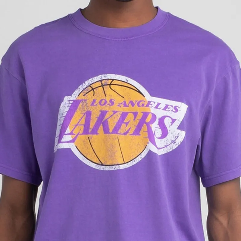 MITCHELL & NESS - Vintage Keyline Logo Tee Lakers Faded Purple