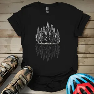 Mountain Biker Forest Reflection T-Shirt