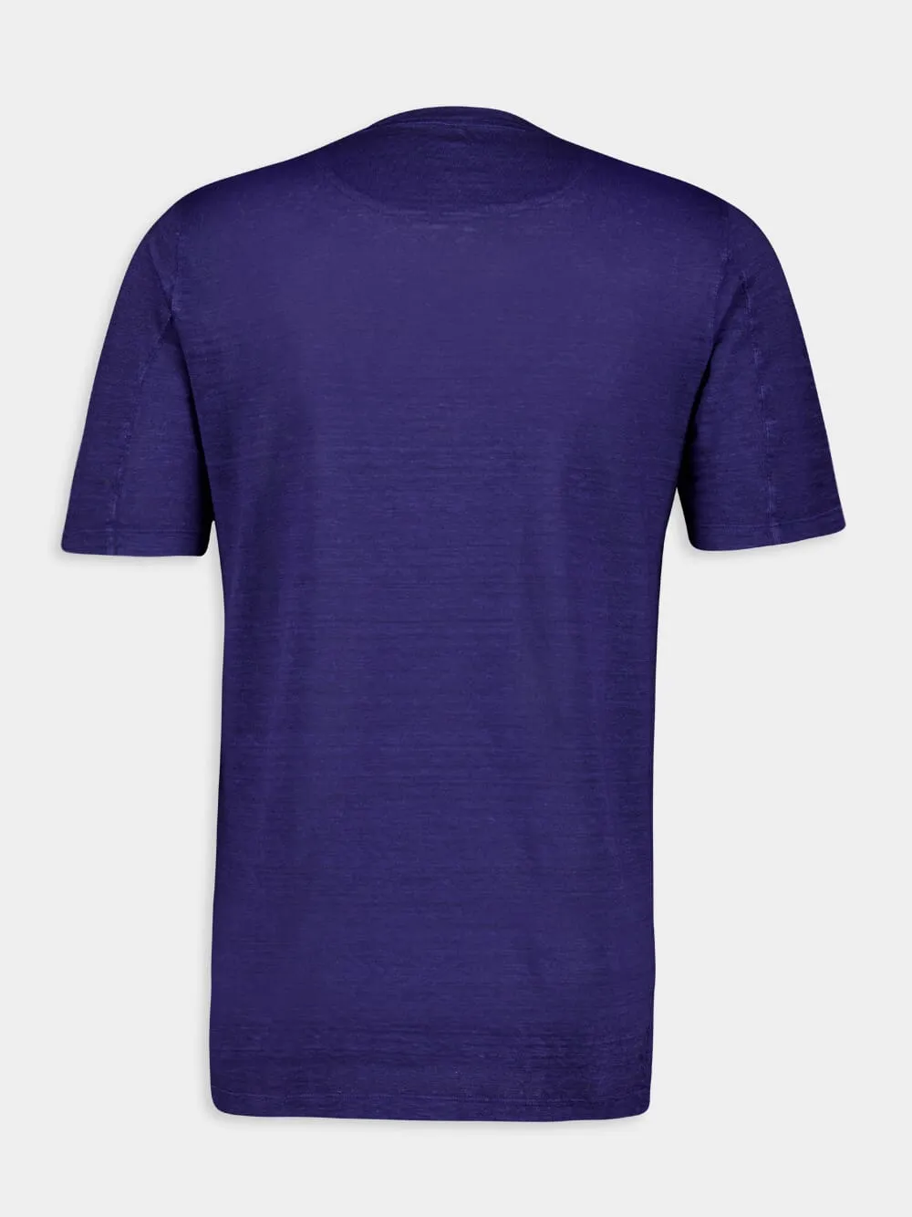Navy Blue Linen T-Shirt