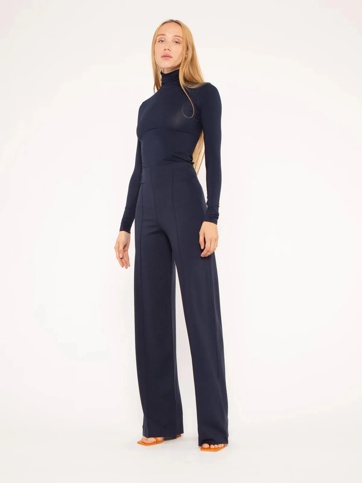 Navy Ponte Pants