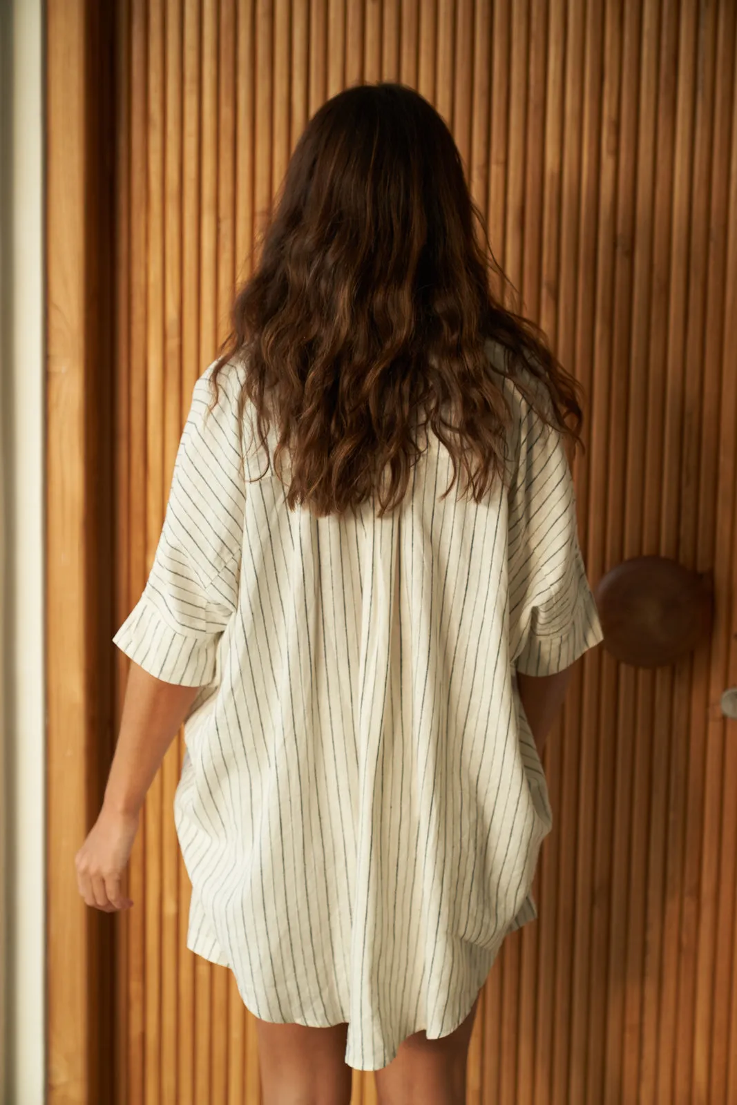NINA Shirt (Cream/Black Stripe)