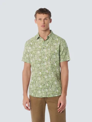 NO EXCESS ALL OVER PRINT LINEN BLEND S/S SHIRT 23440307
