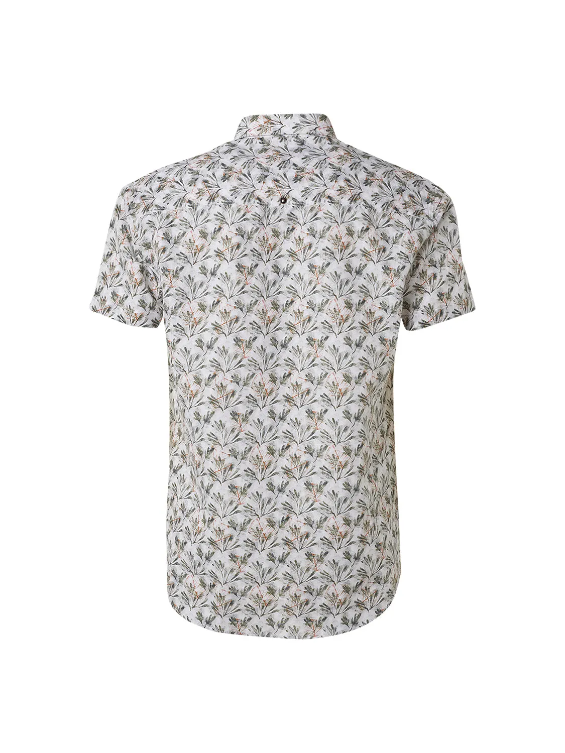 NO EXCESS ALLOVER PRINT LINEN BLEND S/S SHIRT 19440346