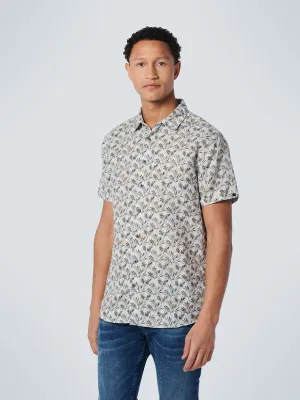 NO EXCESS ALLOVER PRINT LINEN BLEND S/S SHIRT 19440346