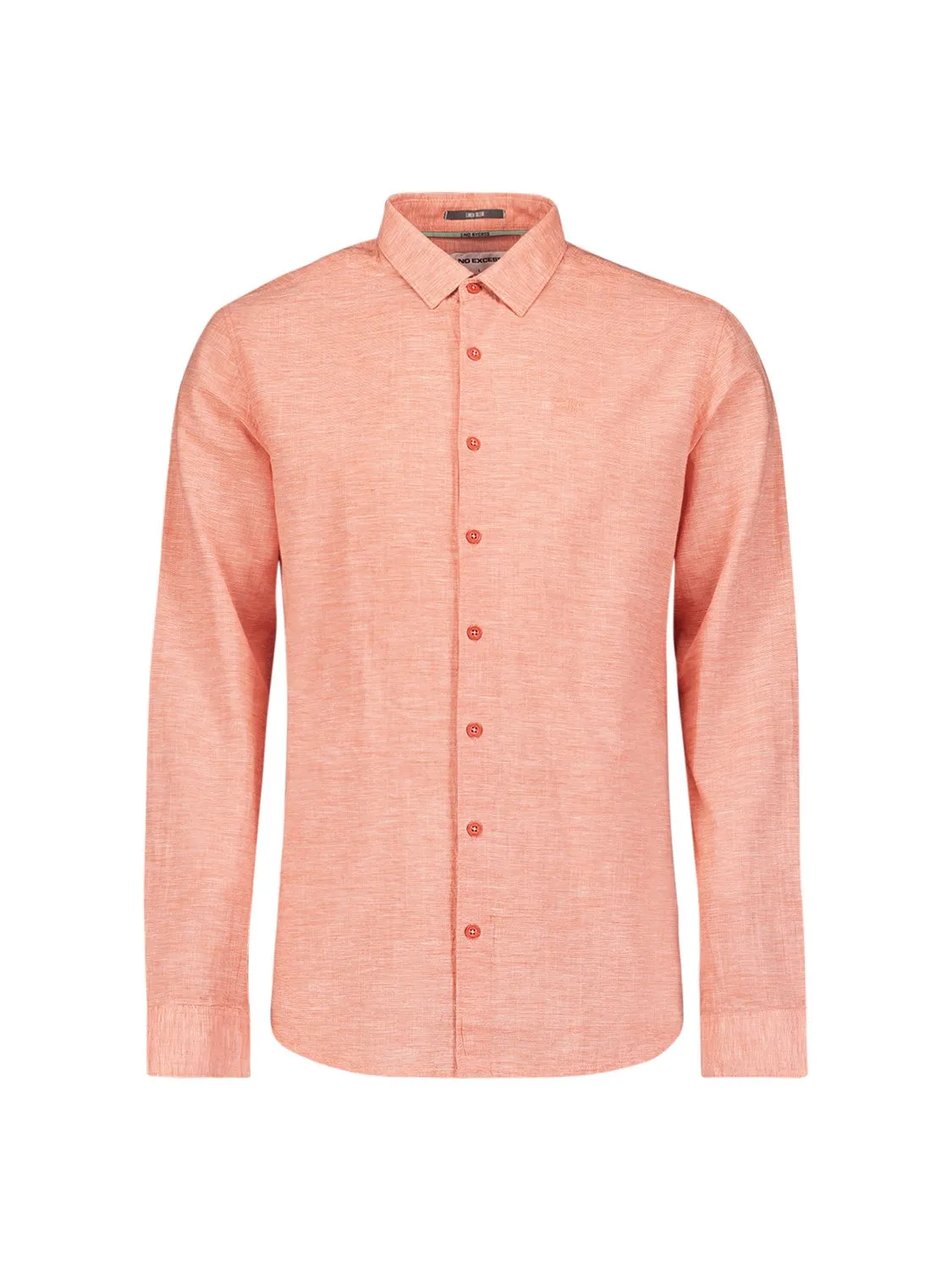 NO EXCESS LINEN BLEND TEXTURED L/S SHIRT 23450215