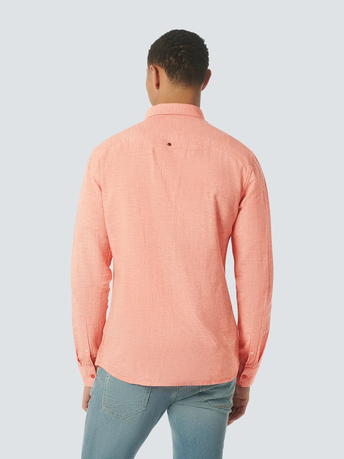 NO EXCESS LINEN BLEND TEXTURED L/S SHIRT 23450215